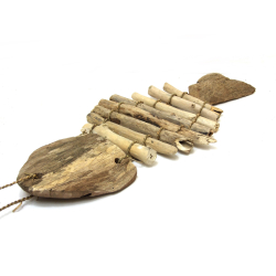 Dekoracja drewniana Ryba Wisząca 55cm